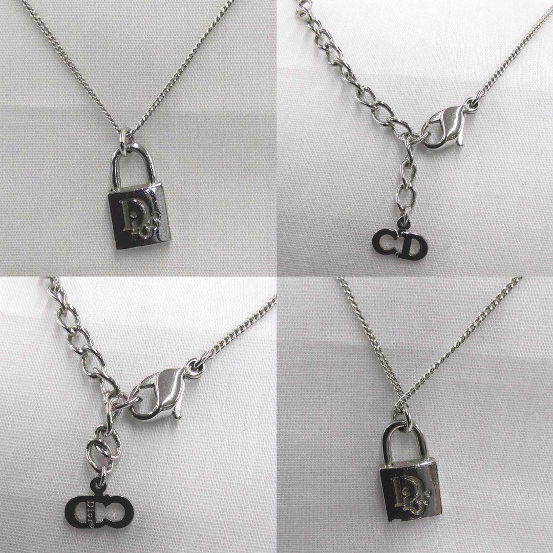 Vintage dior lock necklace top