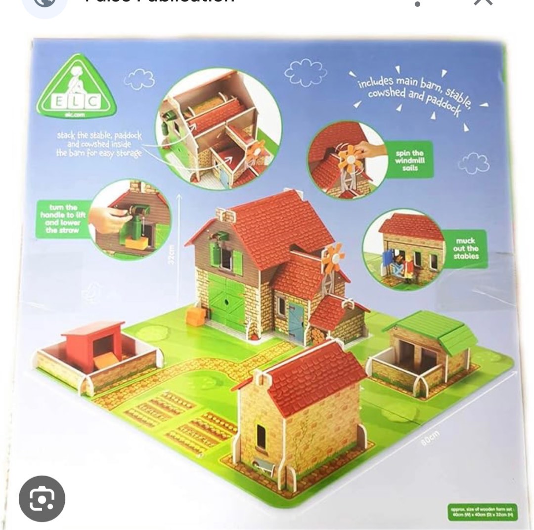 Elc wooden farm playset clearance