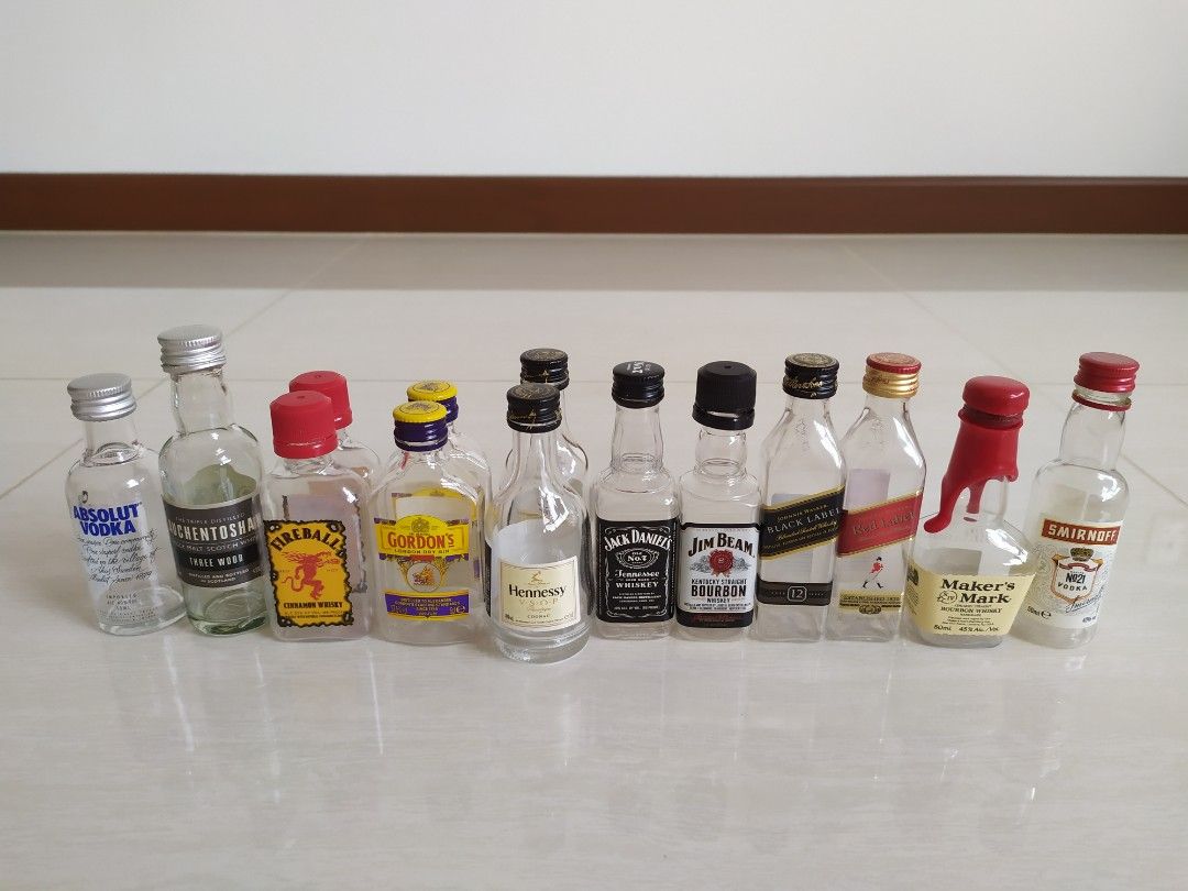 Empty Miniature Liquor Bottles, Furniture & Home Living, Kitchenware