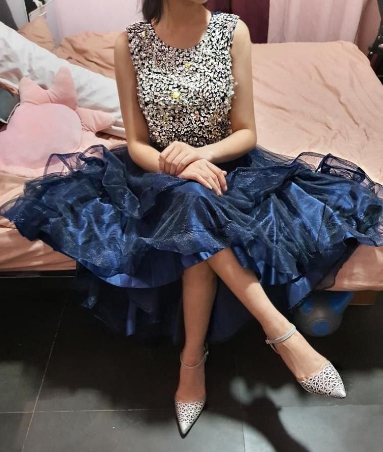 EVENING DEBUT NAVY BLUE GOWN Women s Fashion Dresses Sets