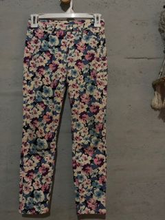 Flower Pants jegging jeans uniqlo motif