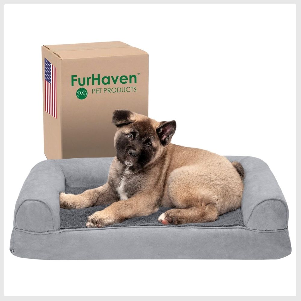 FurHaven Replacement Dog Bed Cover Quilted Sofa-Style, Machine Washable - Navy, Jumbo (X-Large