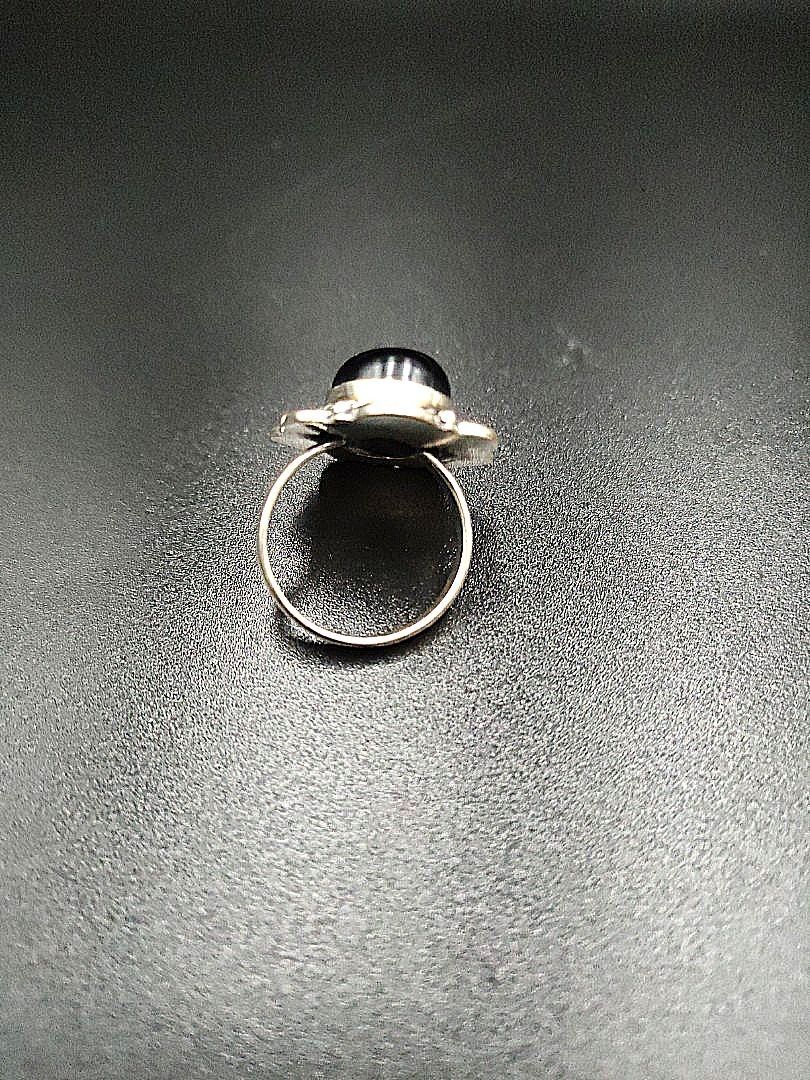 GENUINE SILVER WITH BLACK ONYX RINGS Women s Fashion Jewelry