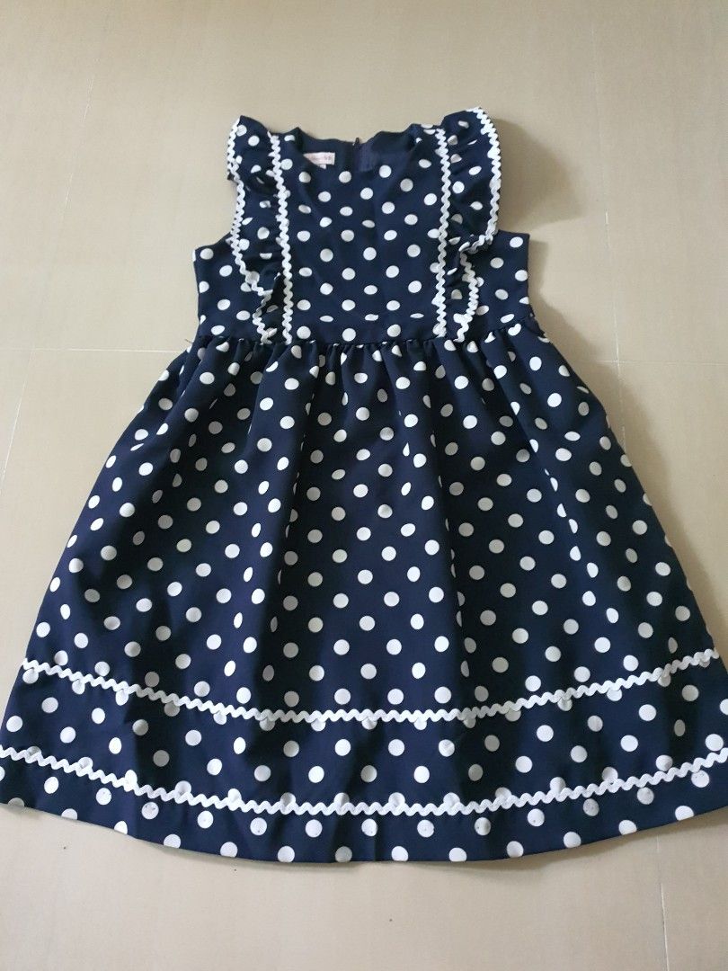 Girl s Polka Dot Navy Blue Dress Babies Kids Babies Kids