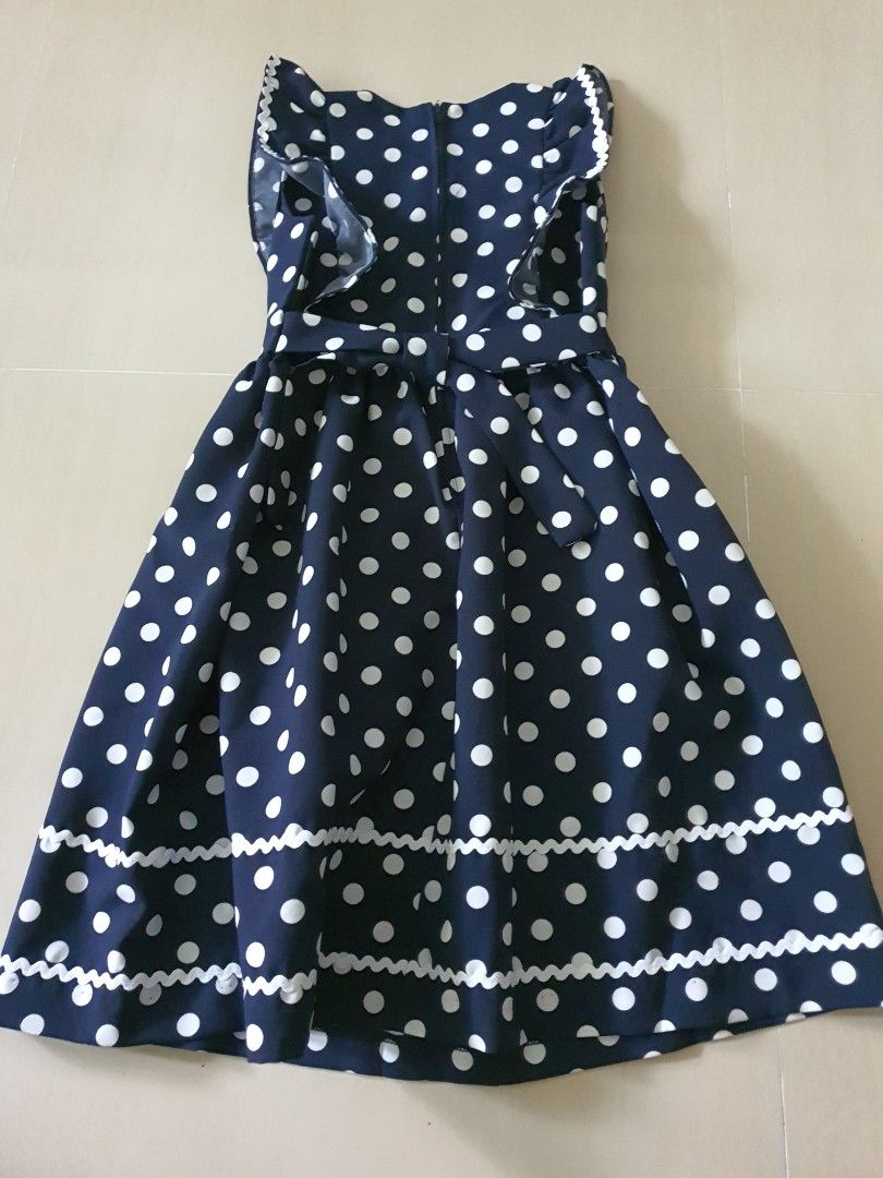 Girl s Polka Dot Navy Blue Dress Babies Kids Babies Kids