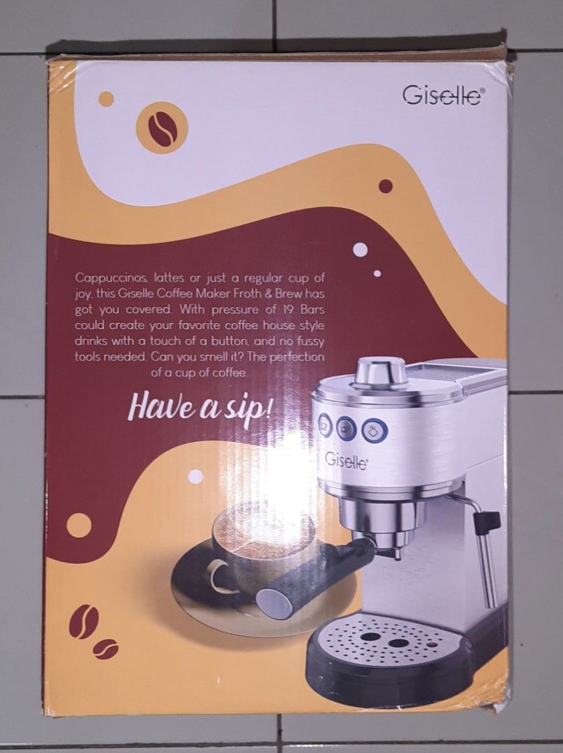 Giselle Automatic Espresso Coffee Maker Machine, TV & Home Appliances