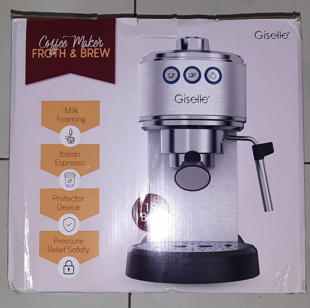 Giselle Automatic Espresso Coffee Maker Machine, TV & Home Appliances