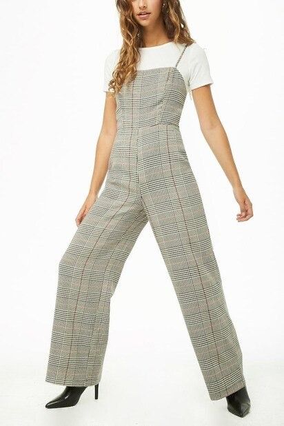 Plaid jumpsuit hot sale forever 21