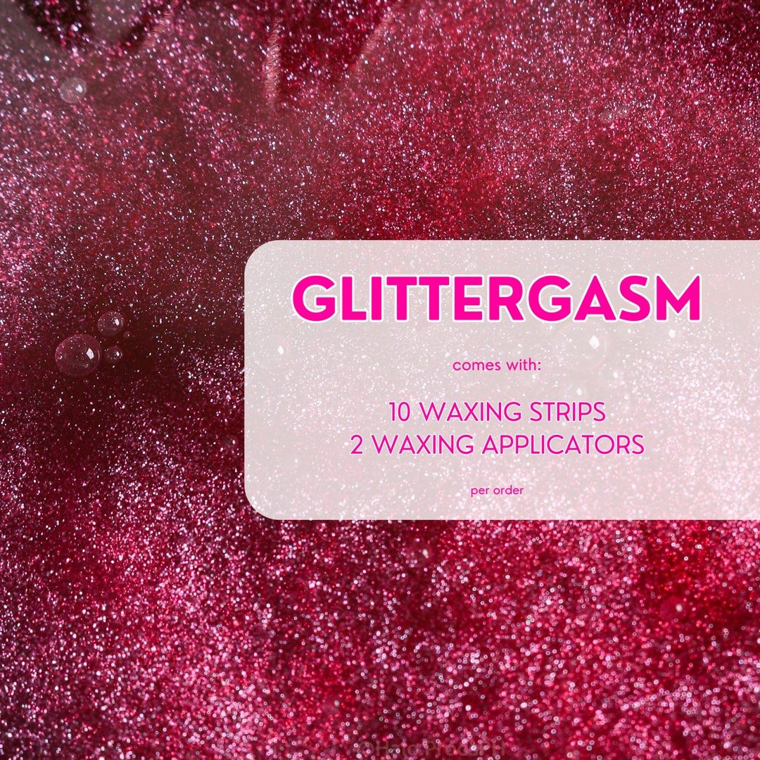 GLITTERGASM: Sugar Wax | BODYBOOZE (Category: Hair Removal) located in Cainta. Submitted by nixconcepts (Listing ID 1264535562, Image 3). Description: Meet ✨ GLITTERGASM ✨ — A soft-grade glittery sugar wax formulated to make you moan not with pain but because of how fun it is to use! 😋 💗 230ml 💗 Made with Honey & Sugar 💗 Microwaveable 💗 Removes hair from the roots! INGREDIENTS: Aqua, Sugar, Honey, Lemon.