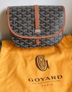 Document case Maison Goyard brown leather. Width of the …