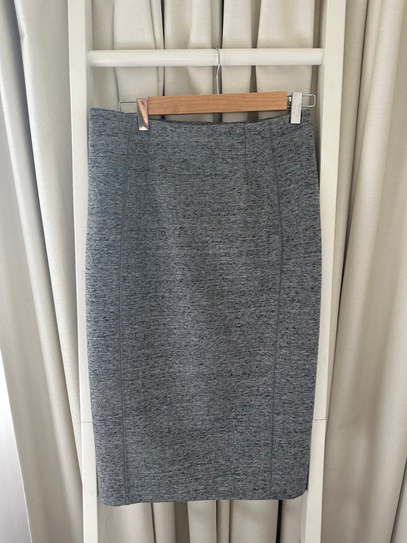 Grey pencil skirt online h&m