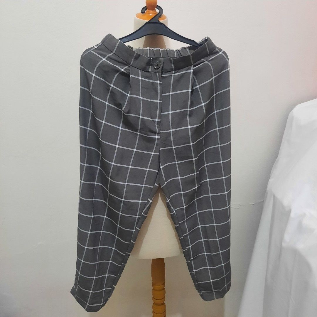 Grid best sale pants h&m