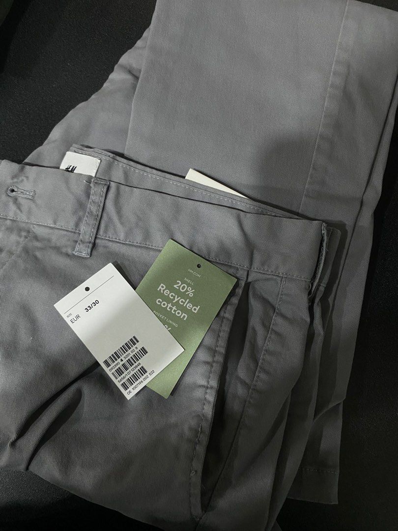 H M Skinny Fit Trousers Men s Fashion Bottoms Trousers on Carousell