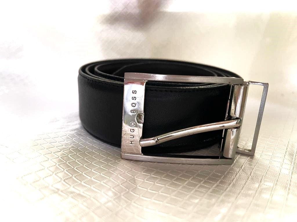 Hugo Boss Woven Leather Pin-Buckle Belt, Belts