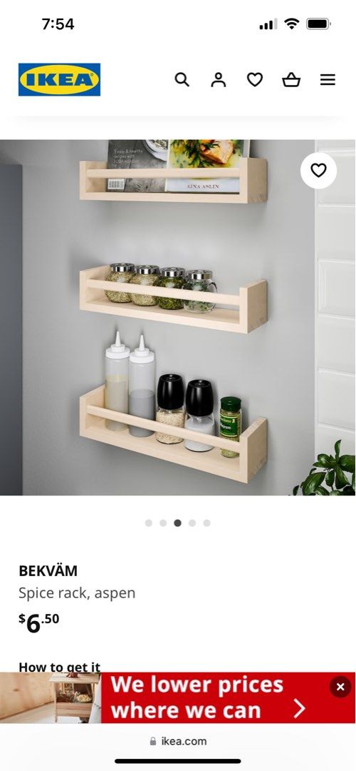 BEKVÄM Spice rack, aspen - IKEA