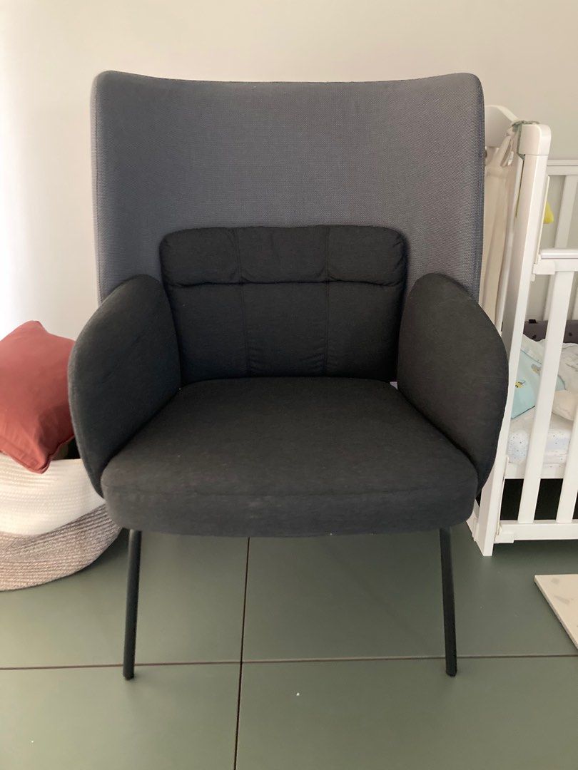 Ikea BINGSTA high back armchair, Furniture & Home Living, Furniture