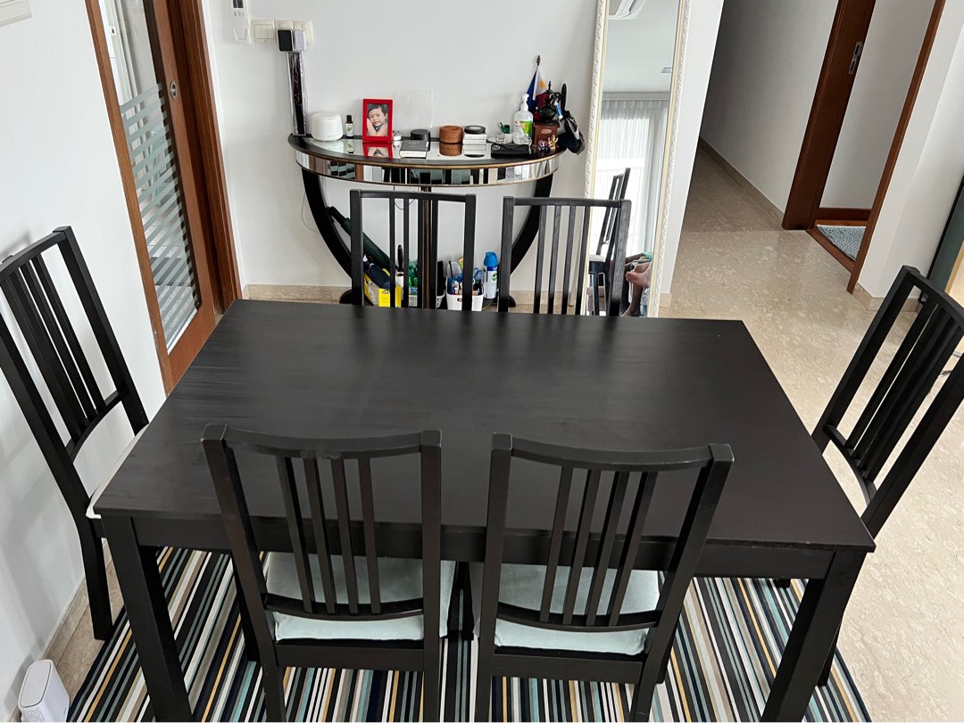 Ikea Dining Table And Chairs, Furniture & Home Living, Furniture ...