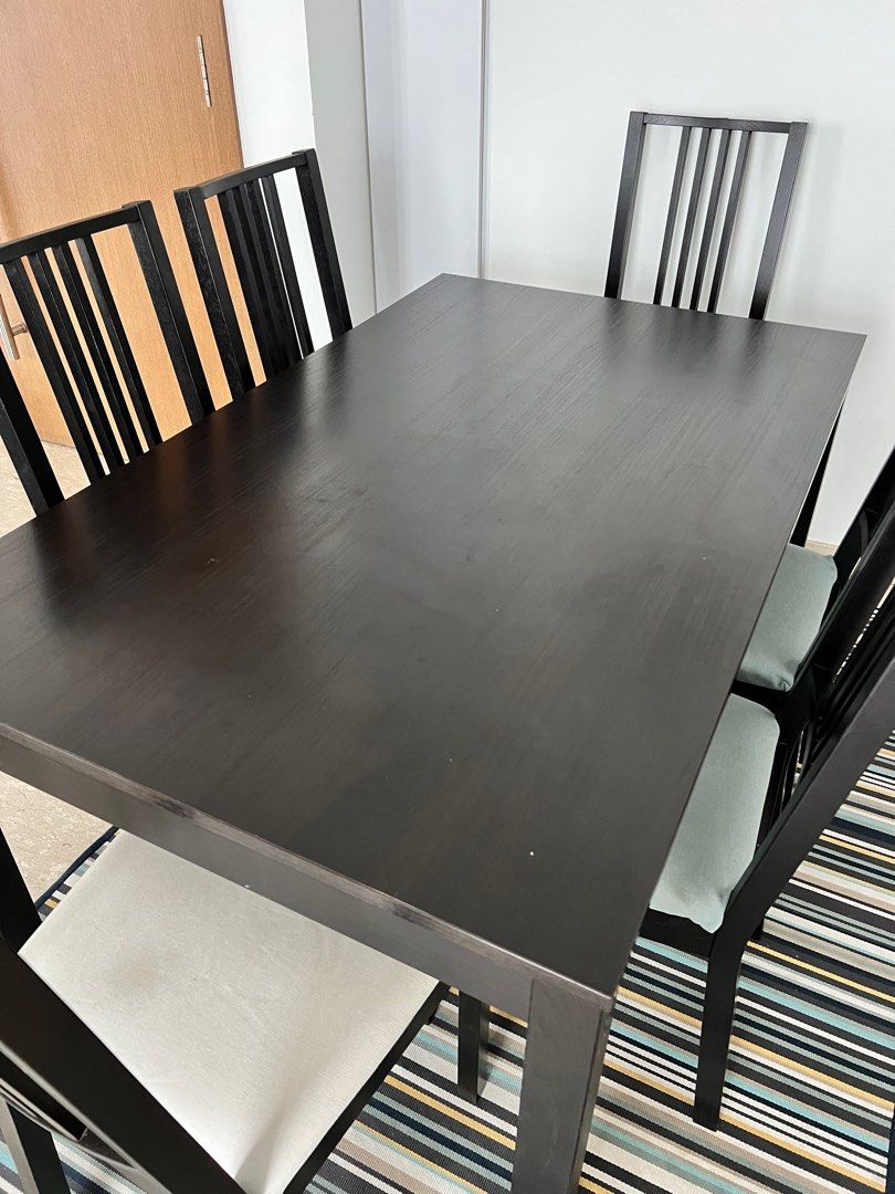 Ikea Dining Table And Chairs, Furniture & Home Living, Furniture, Tables & Sets on Carousell