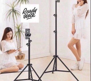 🚀INSTOCK 2.1m TRIPOD STAND FOR PHONE AND iphone Apple CAMERA BLACK