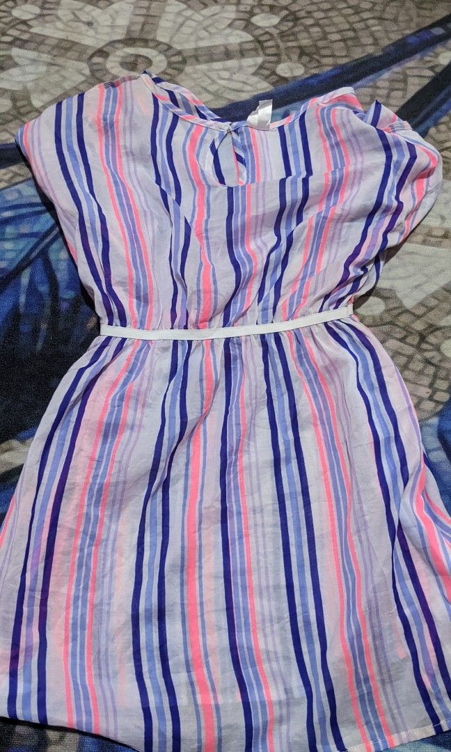 Japna Kids boho style dress neon pink pinstripe Babies Kids