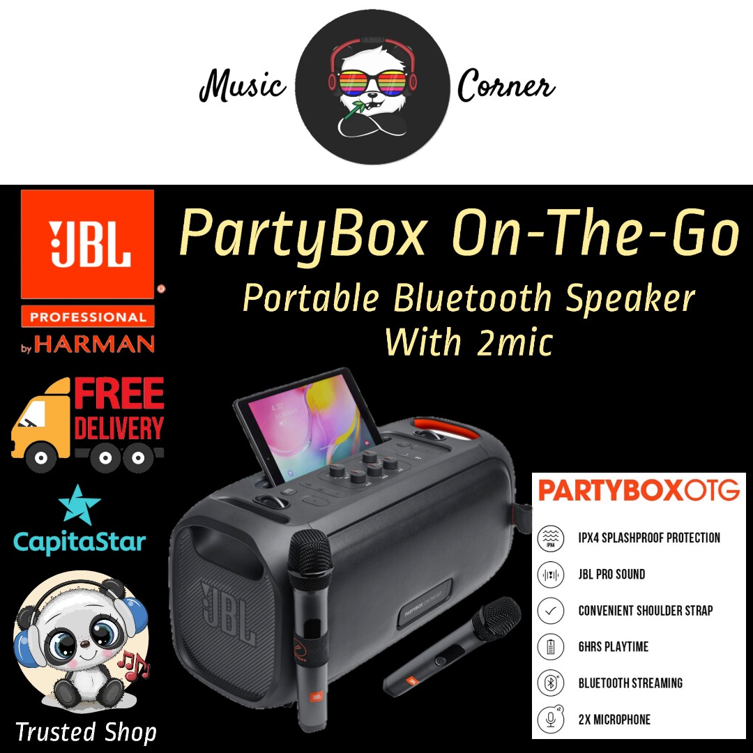 JBL PartyBox On The Go Portable Bluetooth Karaoke Speaker
