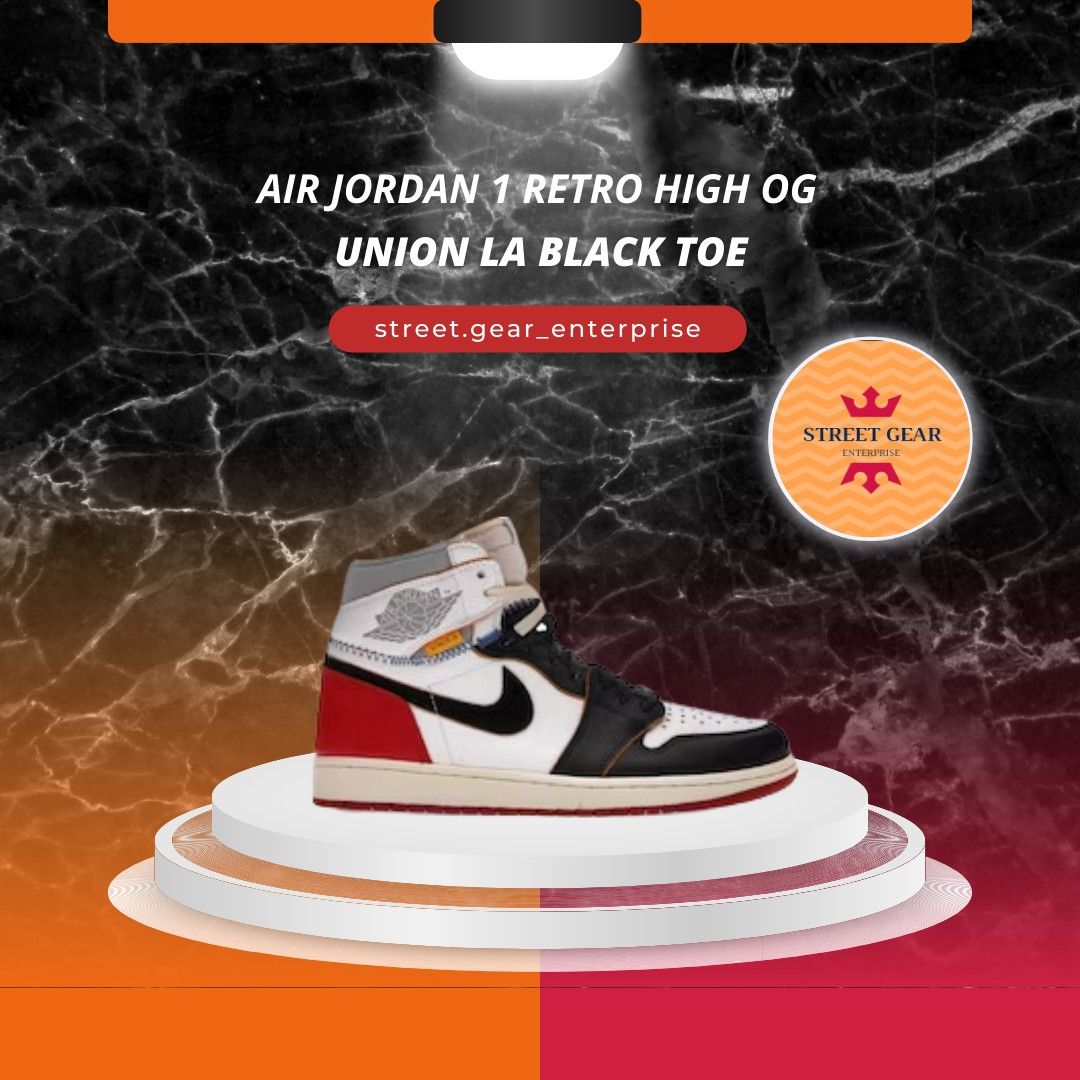 Jordan 1 retro high union los angeles cheap black toe