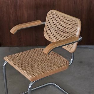 Knoll Cesca chair with armrests by Marcel Breuer