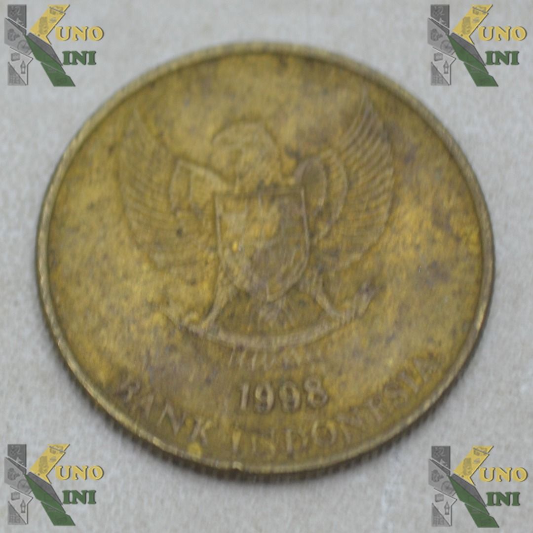KOIN KUNO KARAPAN SAPI 100 RUPIAH & KOMODO 50 RUPIAH, 1996-1998, 2 pcs ...