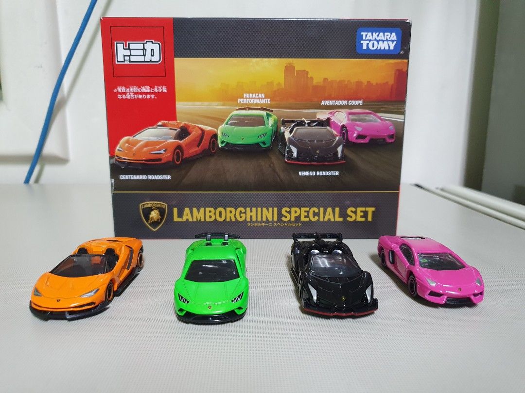 Tomica Lamborghini Special Set (Category: Vehicle & Diecast Models) located in Quezon City. Submitted by treasuredcollectibles (Listing ID 1264512742, Image 1). Description: Tomica Lamborghini Special Set Opened, never played with Payment Method: GCASH or Bank Transfer Location: Quezon City Shipping: Grab/Lalamove/LBC/J&T Shipping Fee by buyer.