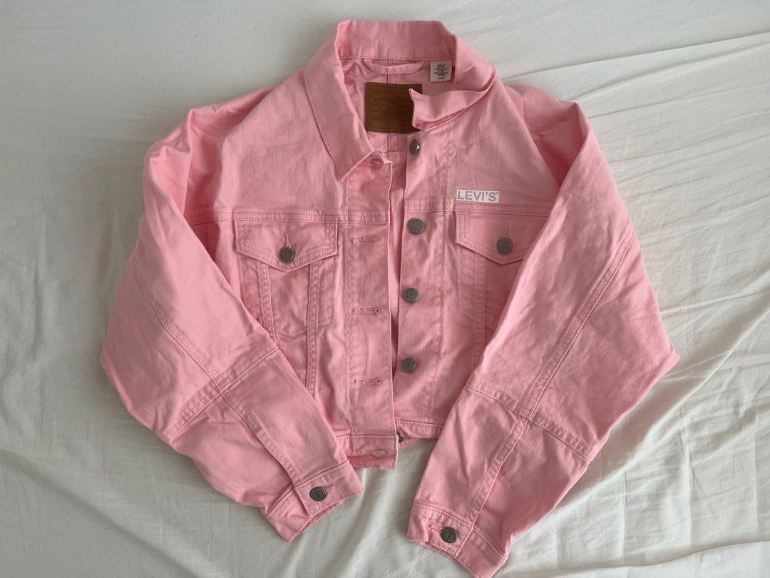 Red and pink jean jacket new arrivals