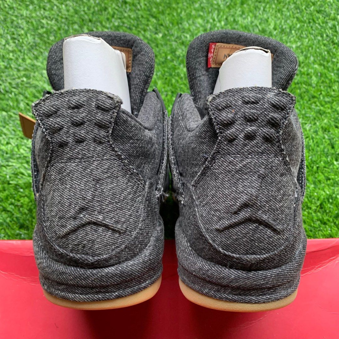 Levi s x Air Jordan 4 Black Denim Men s Fashion Footwear