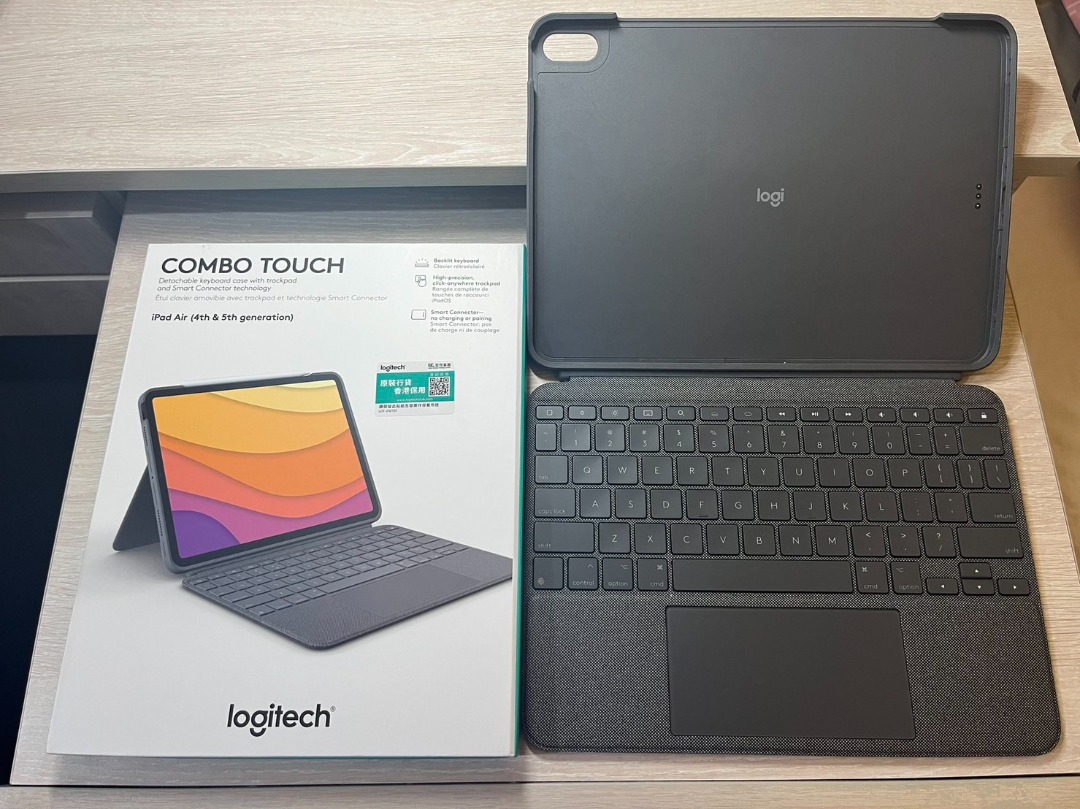 Logitech Combo Touch iPad Air 5 Keyboard, 手提電話, 平板電腦, 平板電腦 - iPad ...