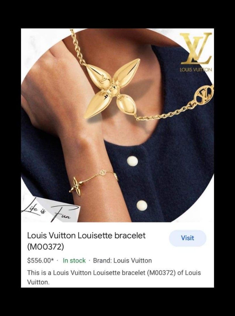 LOUIS VUITTON M00372 Chain Bracelet Louisette Accessories Bracelet