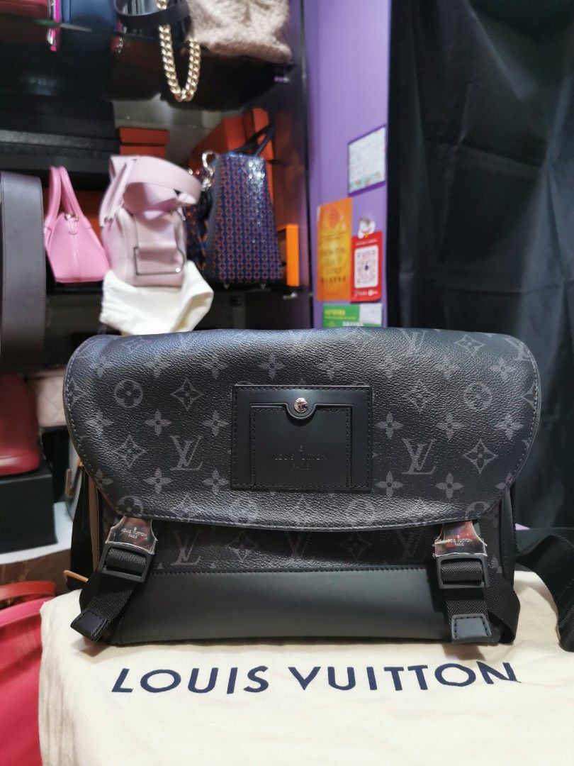 LOUIS VUITTON LV M40511 Monogram Messenger Bags Voyager Black Leather Bag Monogram Canvas Handbag 23M137U Carousell