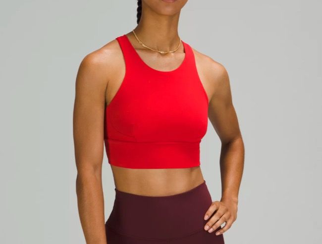 LULULEMON ribbed train bra in green jasper, Women's Fashion, Activewear on  Carousell