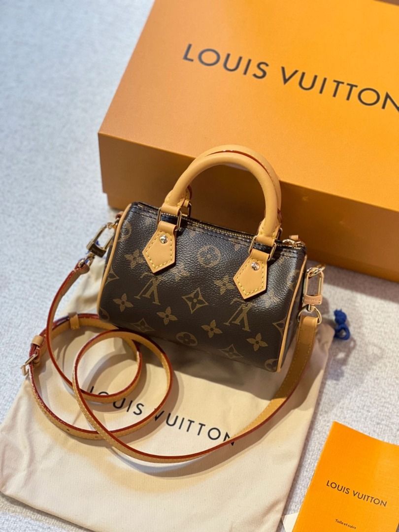 LV Louis Vuitton speedy nano mini pillow bag LV nano old flower