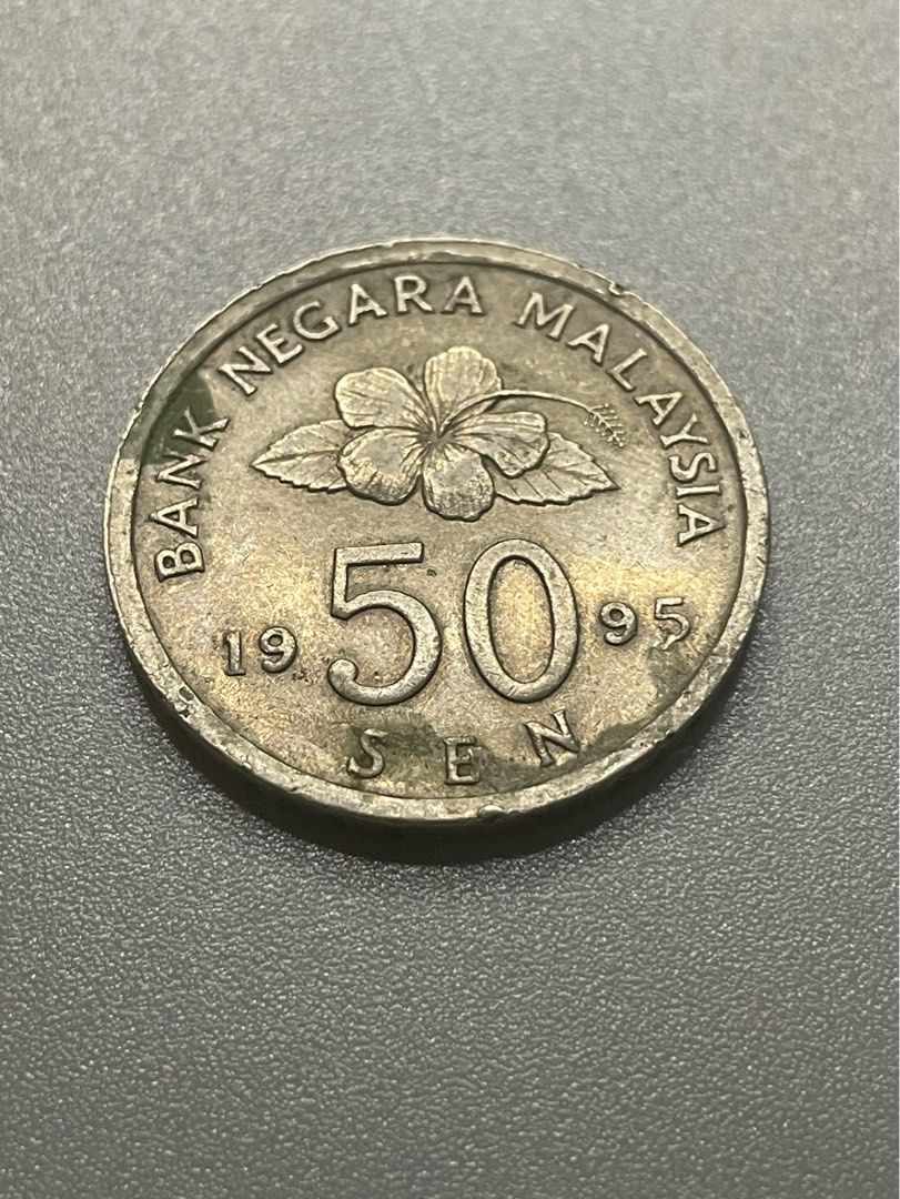 Malaysia 50sen 1995 bunga raya keydate duit lama banknotes, Hobbies ...