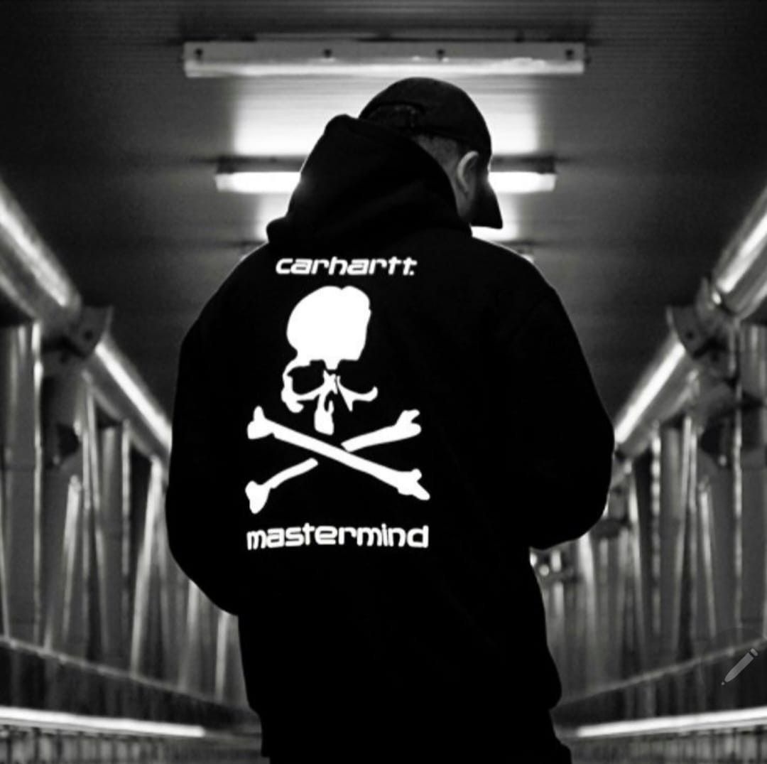 Mastermind Japan x Carhartt Hooded Sweatshirt, 男裝, 上身及套裝