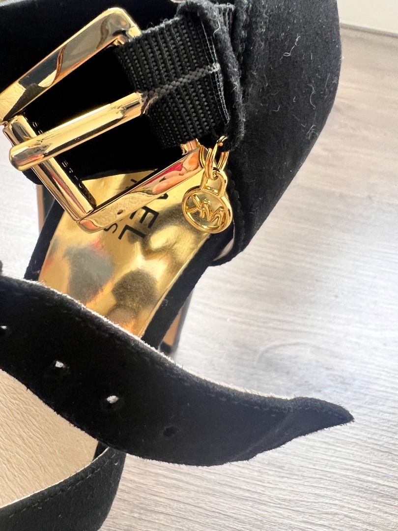 Michael kors black outlet and gold shoes
