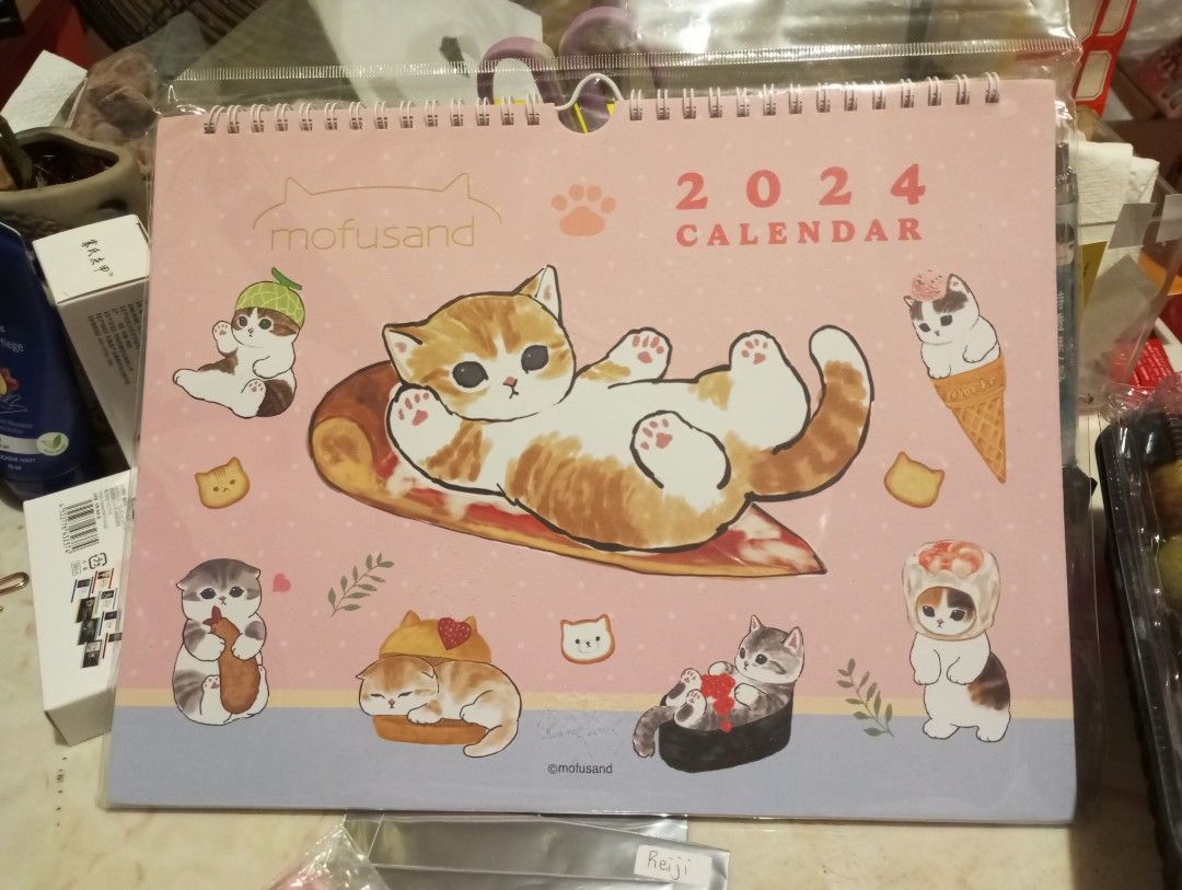 Mofusand 2024 calendar 掛曆, 其他, 其他 Carousell