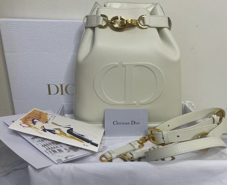 Dior Women Medium C'est Dior Bag Latte CD-Embossed Calfskin