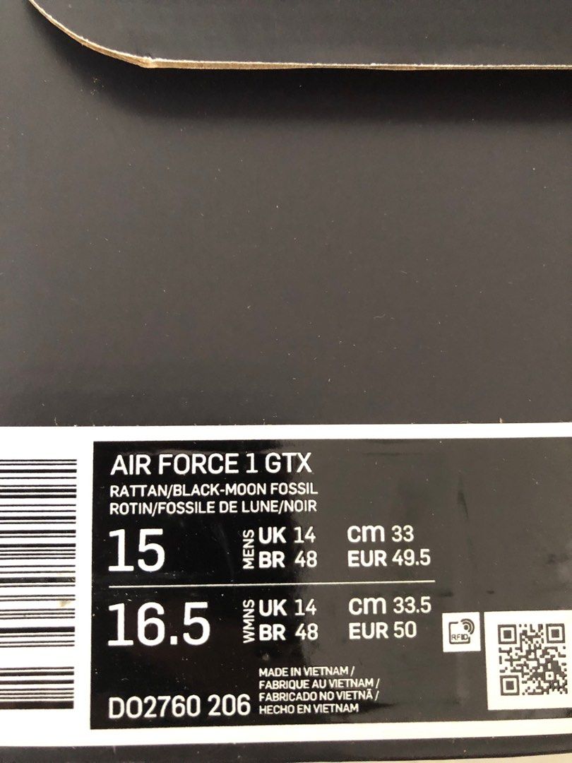 Nike air force deals 1 size 15