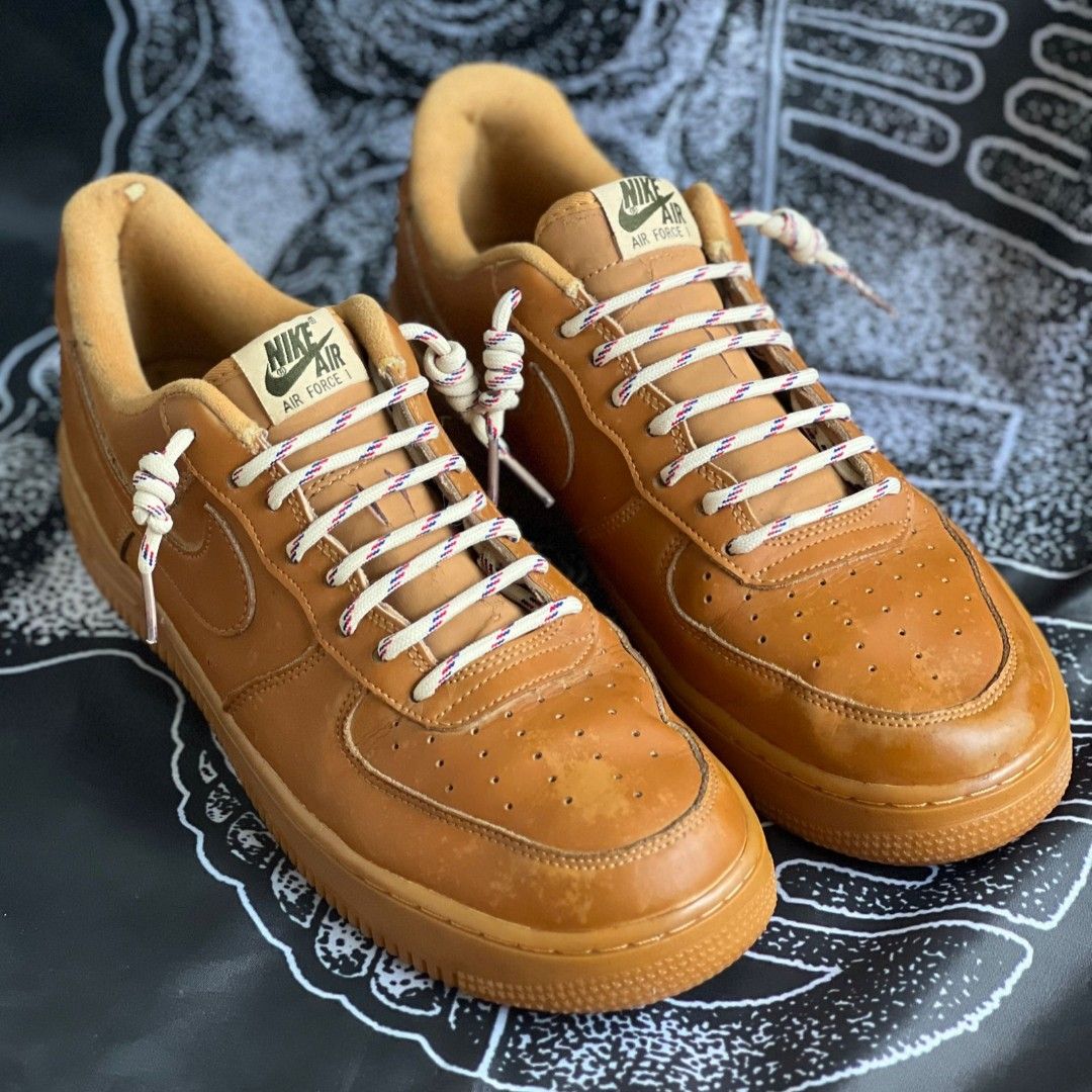 Nike Air Force 1 Low Flax AA4061 200 2017 Fesyen Pria Sepatu