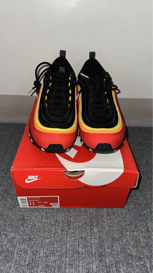 Air max 97 black/white/chile red/magma orange new arrivals