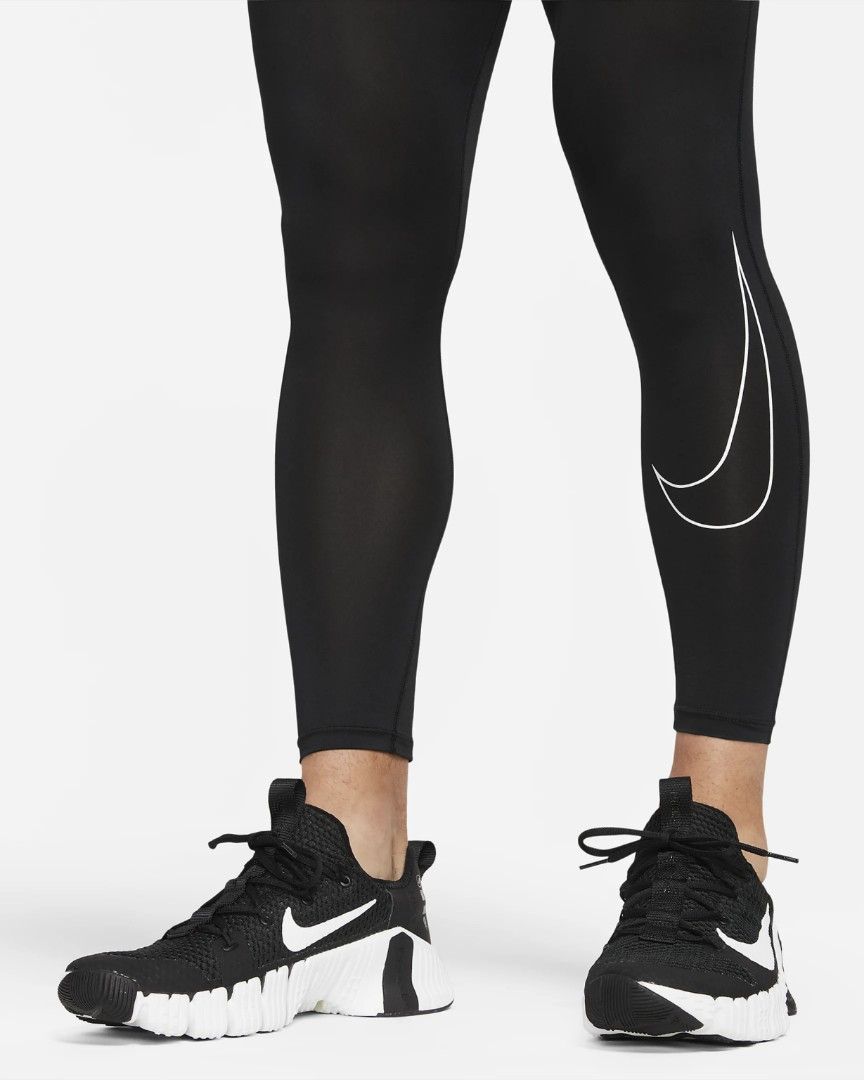 Nike Pro Dri Fit Fitness Compression Long Tights Black White Pants Bottoms  Size L and XL Brand New w Tags, Men's Fashion, Activewear on Carousell