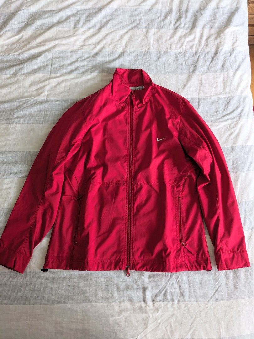 Nike Red Windbreaker Sports Jacket Outdoor Wear Women s Fashion