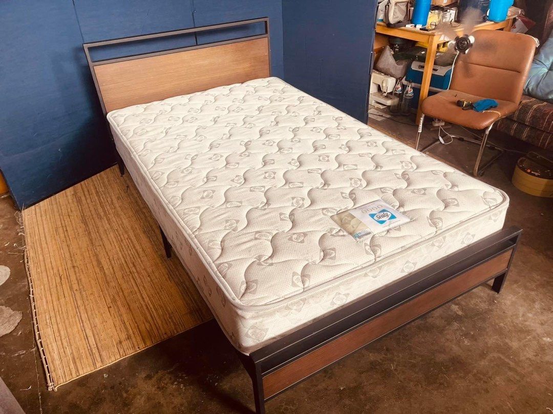 Nitori bedframe w/ seally mattress, Furniture & Home Living, Furniture