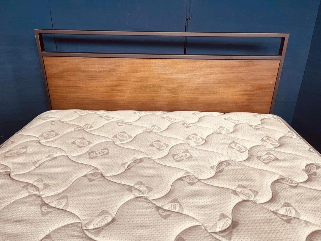 Nitori bedframe w/ seally mattress, Furniture & Home Living, Furniture