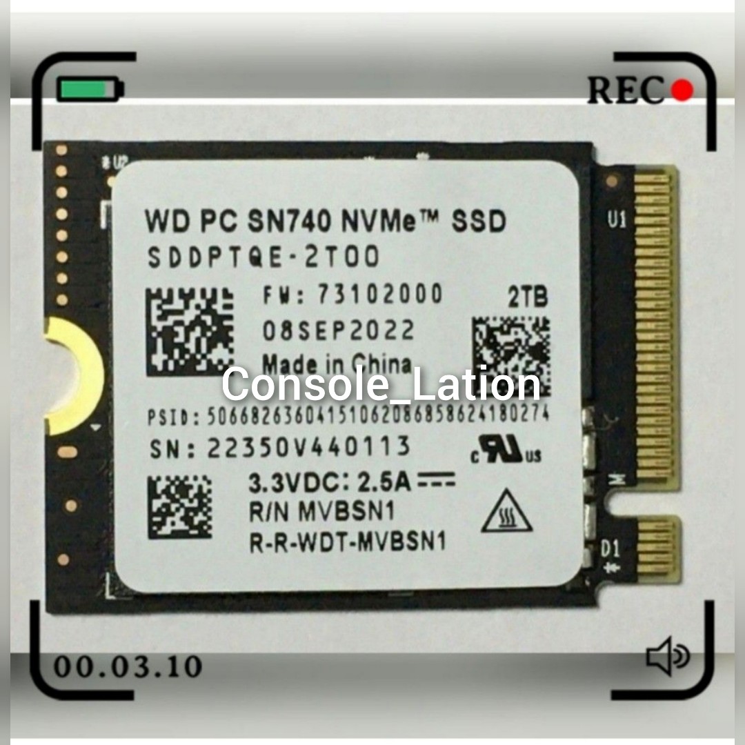 ROG Ally Z1 Extreme WD SN740 2TB SSD増設