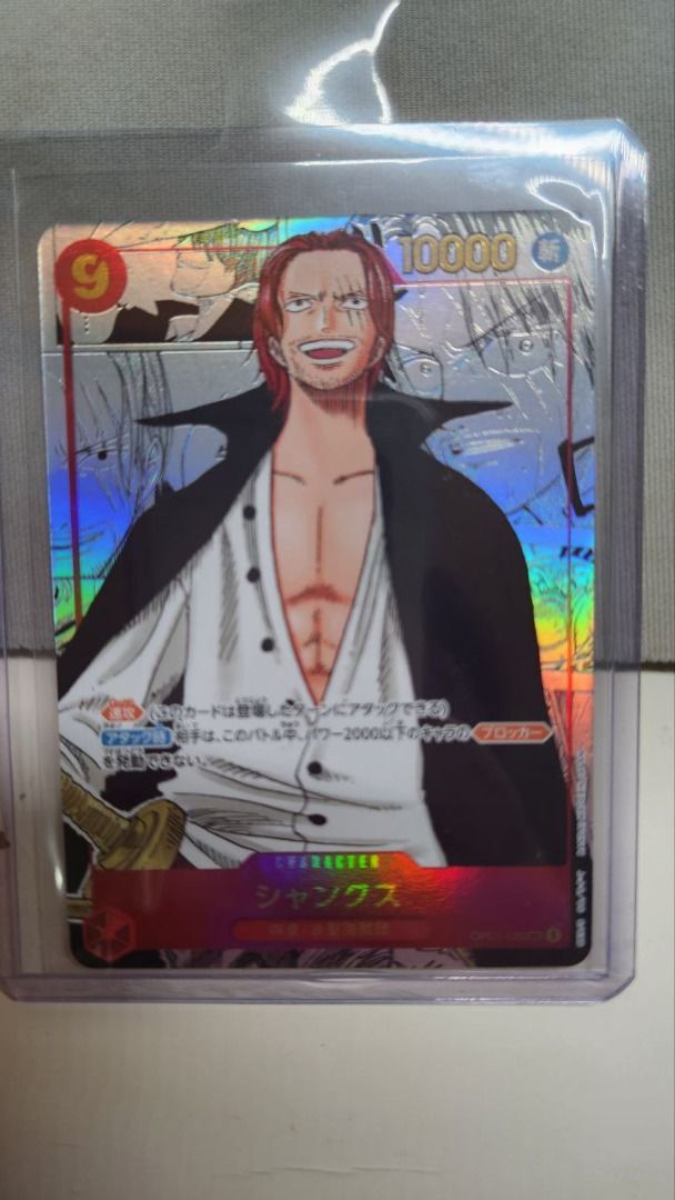 One Piece TCG Manga Shanks, Hobbies & Toys, Toys & Games on Carousell